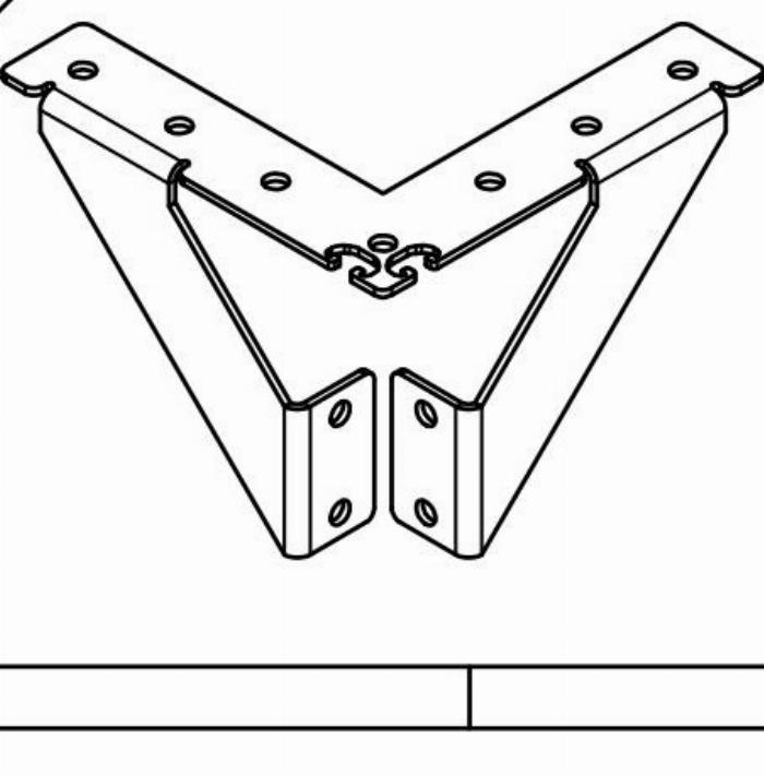 Plaque d‘angle t=3mm acier