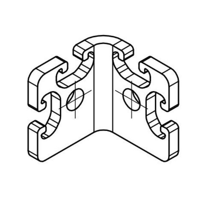 Connecteur d‘angle, t=5mm acier