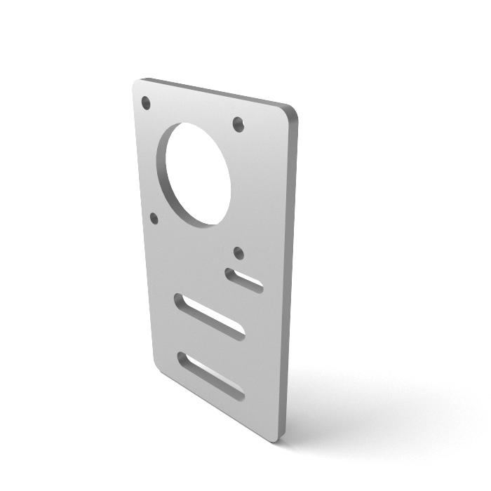 Plaque support moteur NEMA 23 90 Deg, t=5mm, Laser cut