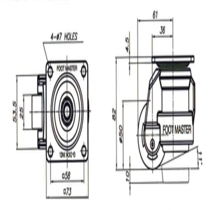 Roue Foot Master GD-60-F