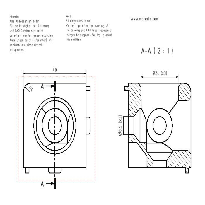 Équerre cubique 40-3D I-Typ