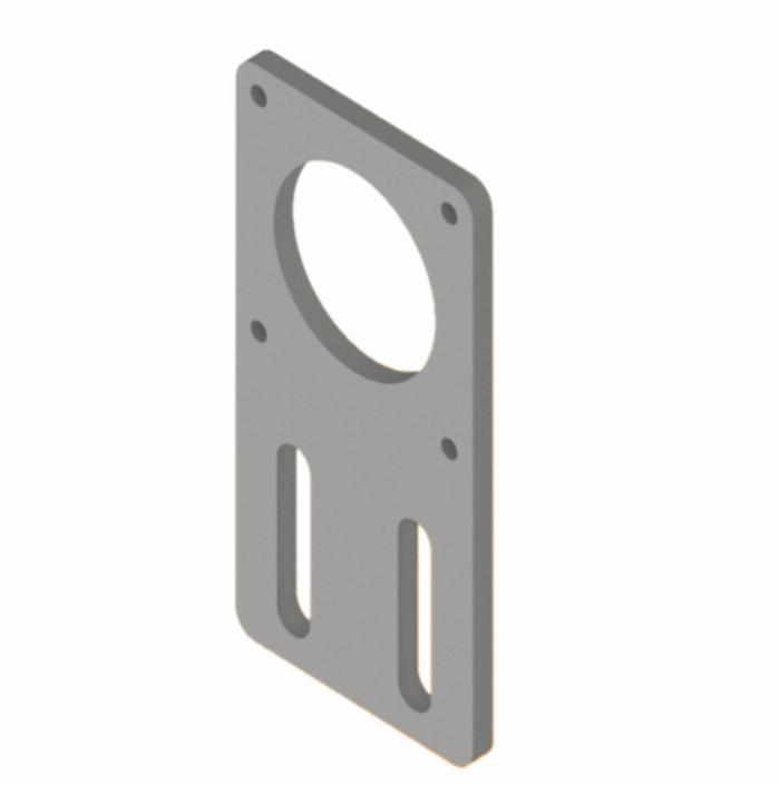 Plaque support moteur NEMA 23 - 0DEG M8-30, t=5mm, Laser cut