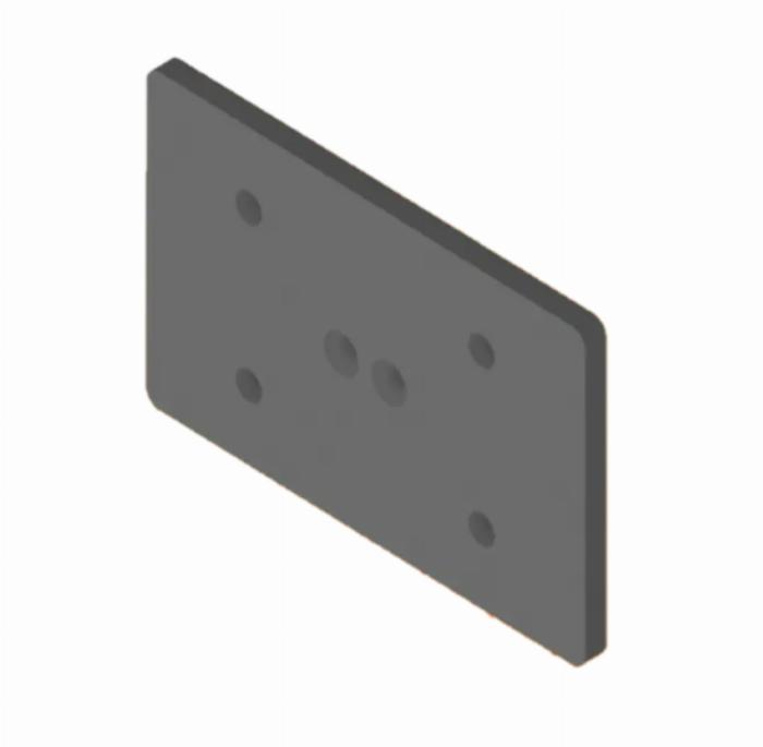 Plaque de connexion Laser Alu 160x100 8mm