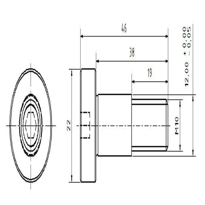 Boulon de fixation centrique pour LFR 14