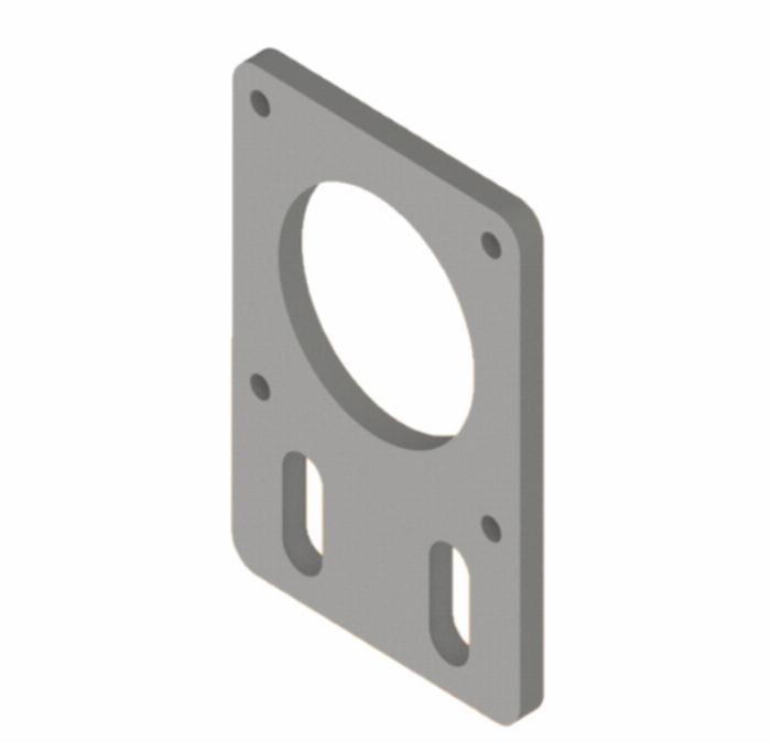 Plaque support moteur NEMA 23 - 0DEG M8-30, court t=5mm