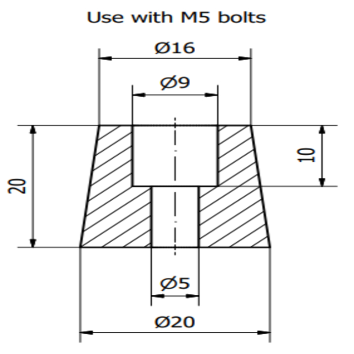 Silentbloc 20X16X20